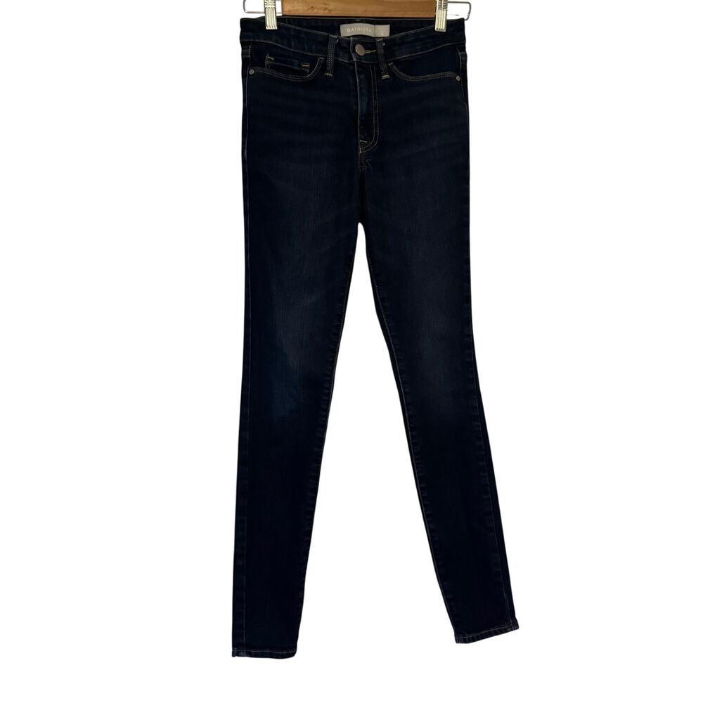 Athleta Sculptek dark wash skinny jeans